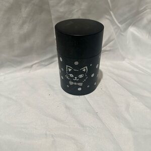 Black Cat Polka Dot Decorative Container